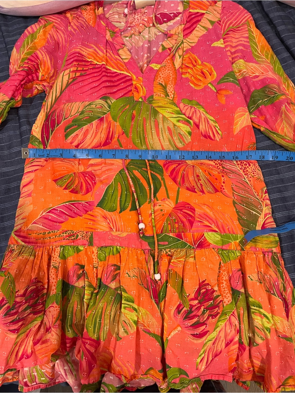 FARM Rio Pink & Orange Tropical Mini Dress - Picture 9 of 10